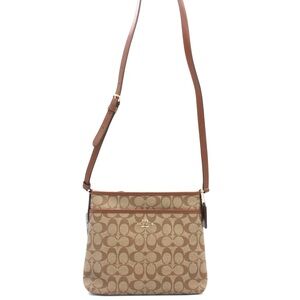 Coach Signature Zip File Crossbody